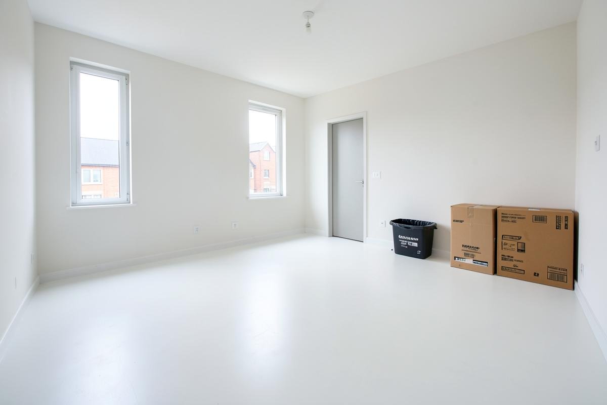 Empty rental property with spotless floors ready for handover